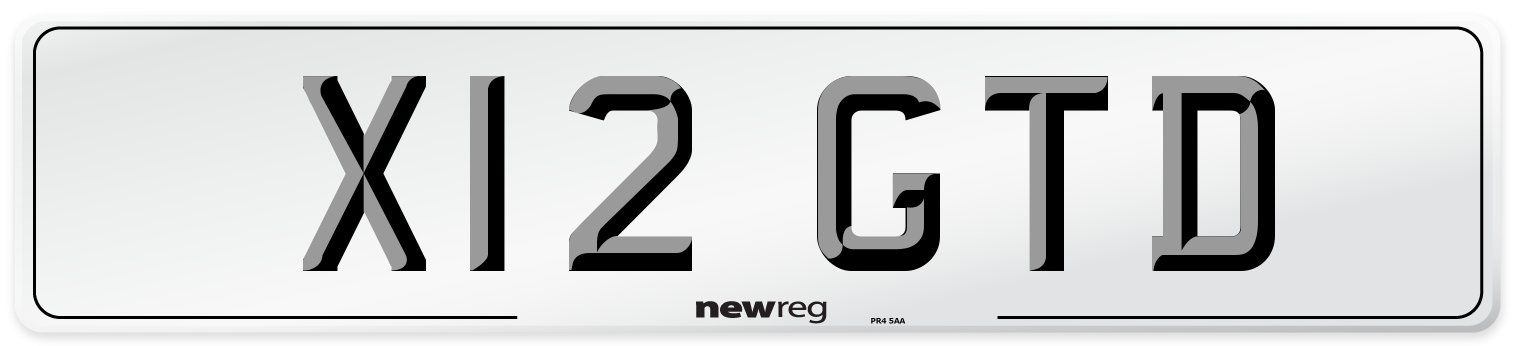 X12 GTD Number Plate from New Reg